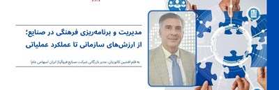 مدیریت و برنامه‌ریزی فرهنگی در صنایع؛ از ارزش‌های سازمانی تا عملکرد عملیاتی